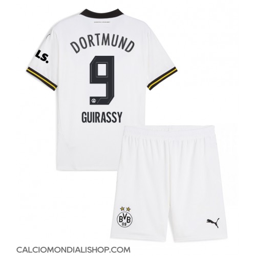 Maglie da calcio Borussia Dortmund Serhou Guirassy #9 Terza Maglia Bambino 2024-25 Manica Corta (+ Pantaloni corti)